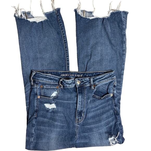 American Eagle Super High Rise Cropped Flare Size 12 - Picture 9 of 10